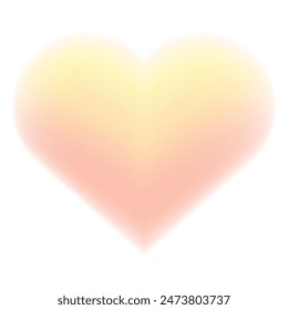 Heart illustration Isolated on white background.