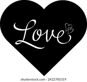 heart illustration love silhouette valentine logo happy icon day outline text romantic gift holiday typography wedding february valentines letter shape font calligraphy lettering vector graphic backgr