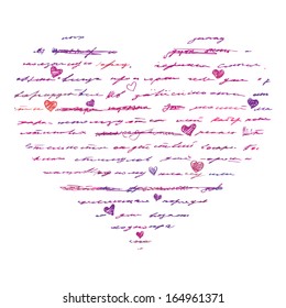 Heart illustration. Love. Vector background.