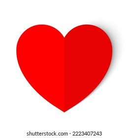 Heart illustration. Heart with shadow. Realistic heart. Heart shape. EPS 10