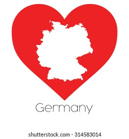 A Heart illustration with the shape of Germany