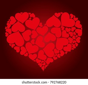 heart illustration, heart shape, valentine's day