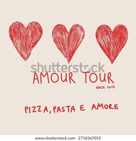Heart illustration with slogan. Vector graphic design for t-shirt. Cute drawing for textile.