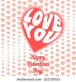 Heart illustration and text for your design
