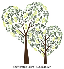 Heart illustration in tree 