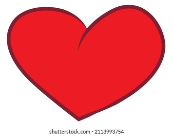 Heart illustration. Valentine's Day. Vector illustration.
