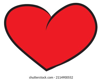Heart illustration. Valentine's Day. Vector illustration.
