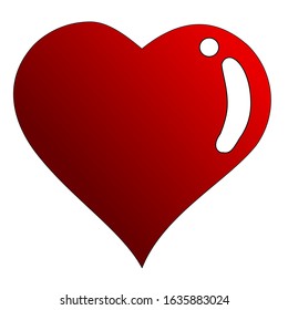 the heart illustration vector isolated with white background