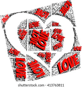 heart illustration with vector print pattern. for valentines day and special day gift print offer and t shirt print.