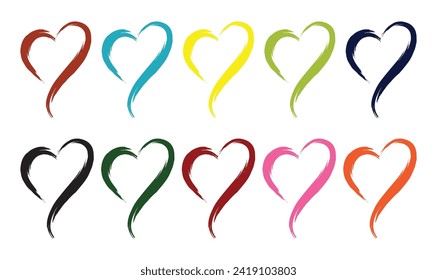Imagen del corazón, forma, colorida, creativa