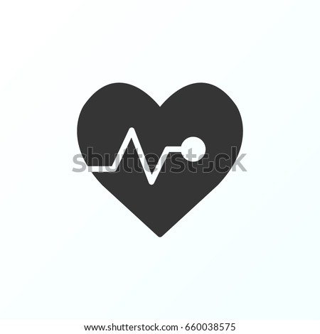 Heart impulse icon illustration isolated vector sign symbol
