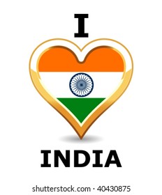 Heart India Flag