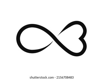 Heart Infinity Icon.  Vector Infinite Love Icon