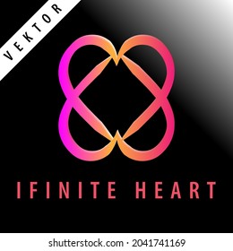 Heart and infinity logo design can be used for any company
