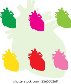 heart infographics minimal design, vector 