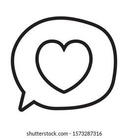 Heart inside bubble design, Love passion romantic health wedding romance and decoration theme Vector illustration