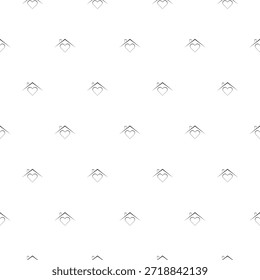 Heart inside House seamless pattern isolated on white background