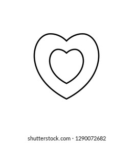 heart  inside heart icon. Element of Valentine's Day icon for mobile concept and web apps. Detailed heart  inside heart icon can be used for web and mobile