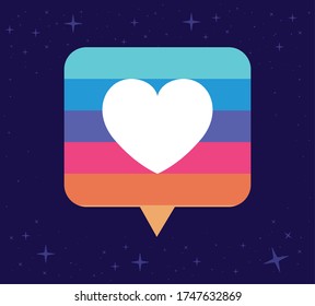 heart inside lgtbi bubble design, Pride day love sexual orientation and identity theme Vector illustration