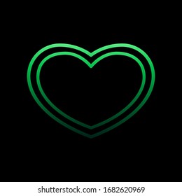 ícono de nolan corazón interior. Línea delgada simple, contorno vectorial de iconos de latido para ui y ux, sitio web o aplicación móvil