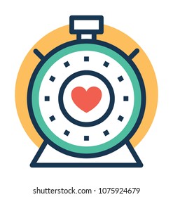 
Heart inside stopwatch, heart palpitation
