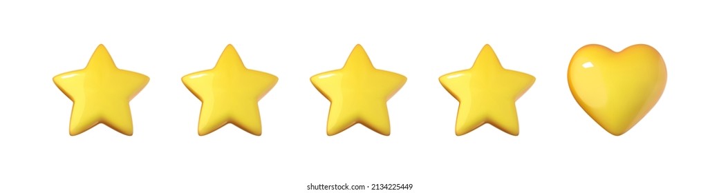 Heart instead of a fifth star. Loyalty and customer choice. The evaluation of visitors. Quality level, good service. Best customer rating. Feedback.