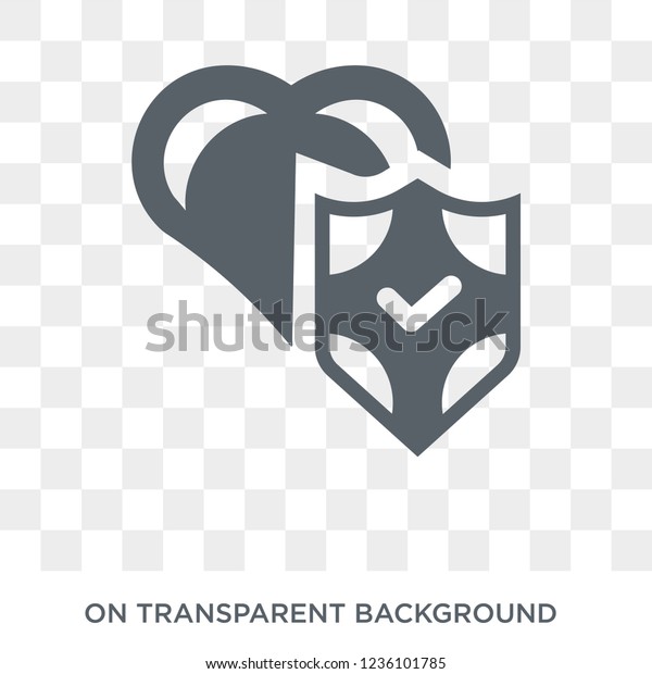 Heart\
insurance icon. Trendy flat vector Heart insurance icon on\
transparent background from Insurance collection.\
