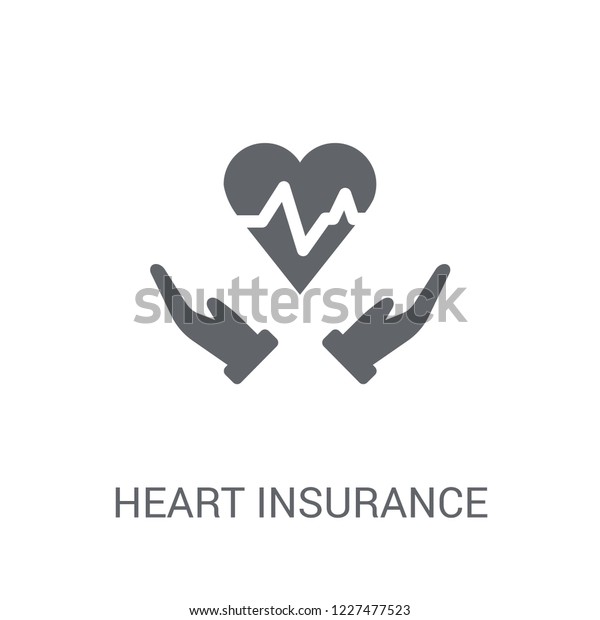 Heart insurance icon. Trendy\
Heart insurance logo concept on white background from Insurance\
collection. Suitable for use on web apps, mobile apps and print\
media.
