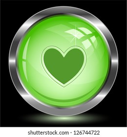 Heart. Internet button. Vector illustration.