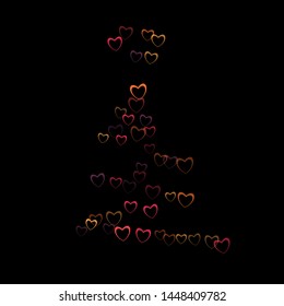 Heart invitation which consists of isolated elements. Modern style with beautiful elements in heart invitation. Can be used as print, wallpaper, cards, valentine cards, banner, background and etc.