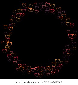Heart invitation which consists of isolated elements. Modern style with beautiful elements in heart invitation. Can be used as print, wallpaper, cards, valentine cards, banner, background and etc.