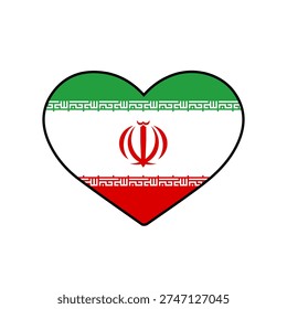 Heart with the Iran flag
Vector heart with the flag on a white background