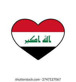 Heart with the Iraq flag
Vector heart with the flag on a white background