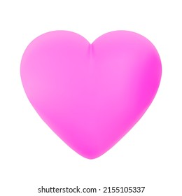 Heart. Isolated 3d object on a transparent background