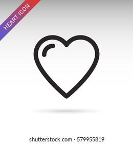 Heart isolated flat vector icon. Love and romance concept.