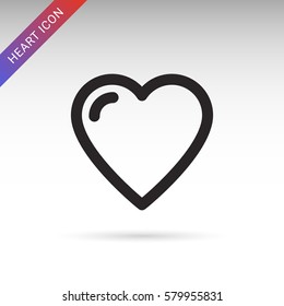 Heart isolated flat vector icon. Love and romance concept.