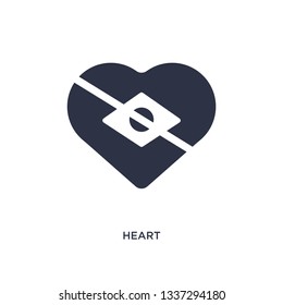 heart isolated icon. Simple element illustration from brazilia concept. heart editable logo symbol design on white background. Can be use for web and mobile.