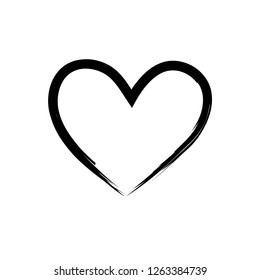 Heart isolated on white background. Vector illustration