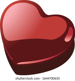 Heart isolated on white background. illustration vector