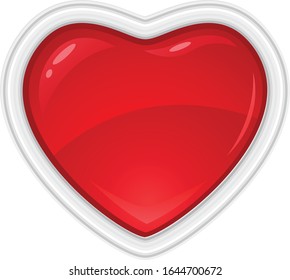 Corazón aislado sobre fondo blanco. vector ilustrativo
