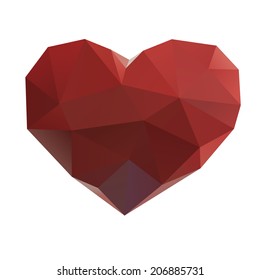Heart, Isolated On White Background, Vector Illustration