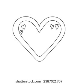 corazón aislado en el arte de fondo blanco.