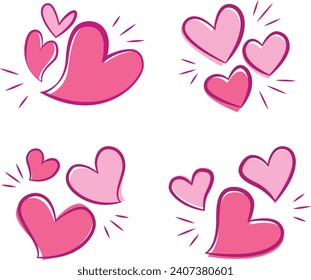 Corazón aislado en fondo blanco