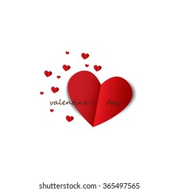 heart isolated on white background with the inscription