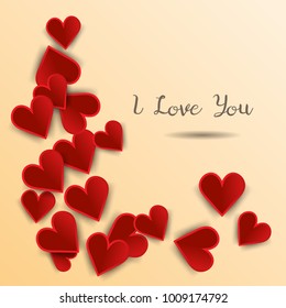 Heart isolated in vintage background. Illustration format.