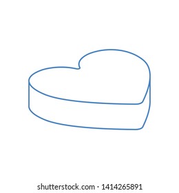 heart isometric isolated icon vector illustration