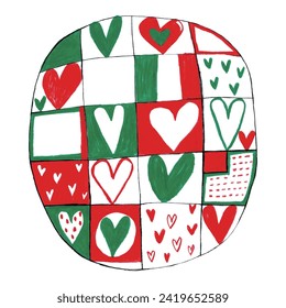 Heart Italian Tricolore in the Earth
