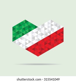 Heart of Italy Flag