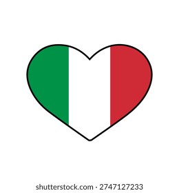 Heart with the Italy flag
Vector heart with the flag on a white background