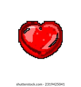 heart jelly candy game pixel art retro vector. bit heart jelly candy. old vintage illustration